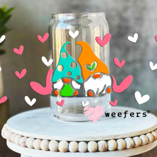 UV DTF Cup Wraps - Gnome Hearts 16oz Libbey Glass Original Size Weefers
