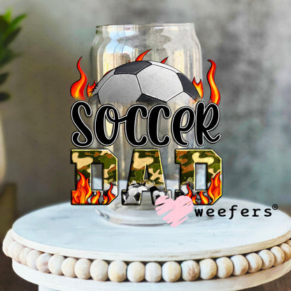 UV DTF Decal - Soccer Dad 16oz Libbey Glass Original Size Weefers
