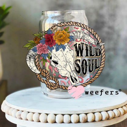 UV DTF Decal - Wild Soul 16oz Libbey Glass Original Size Weefers