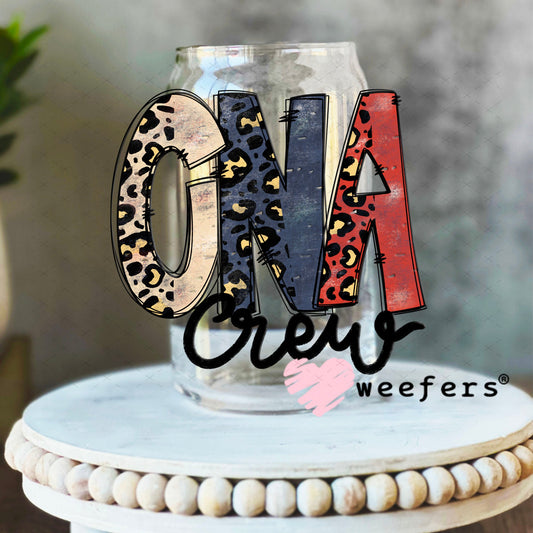 UV DTF Decal - CNA Crew 16oz Libbey Glass Original Size Weefers