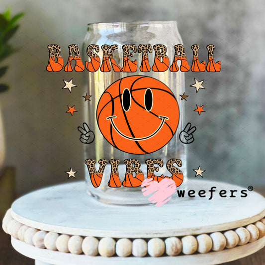 UV DTF Decal - Basketball Vibes 16oz Libbey Glass Original Size Weefers