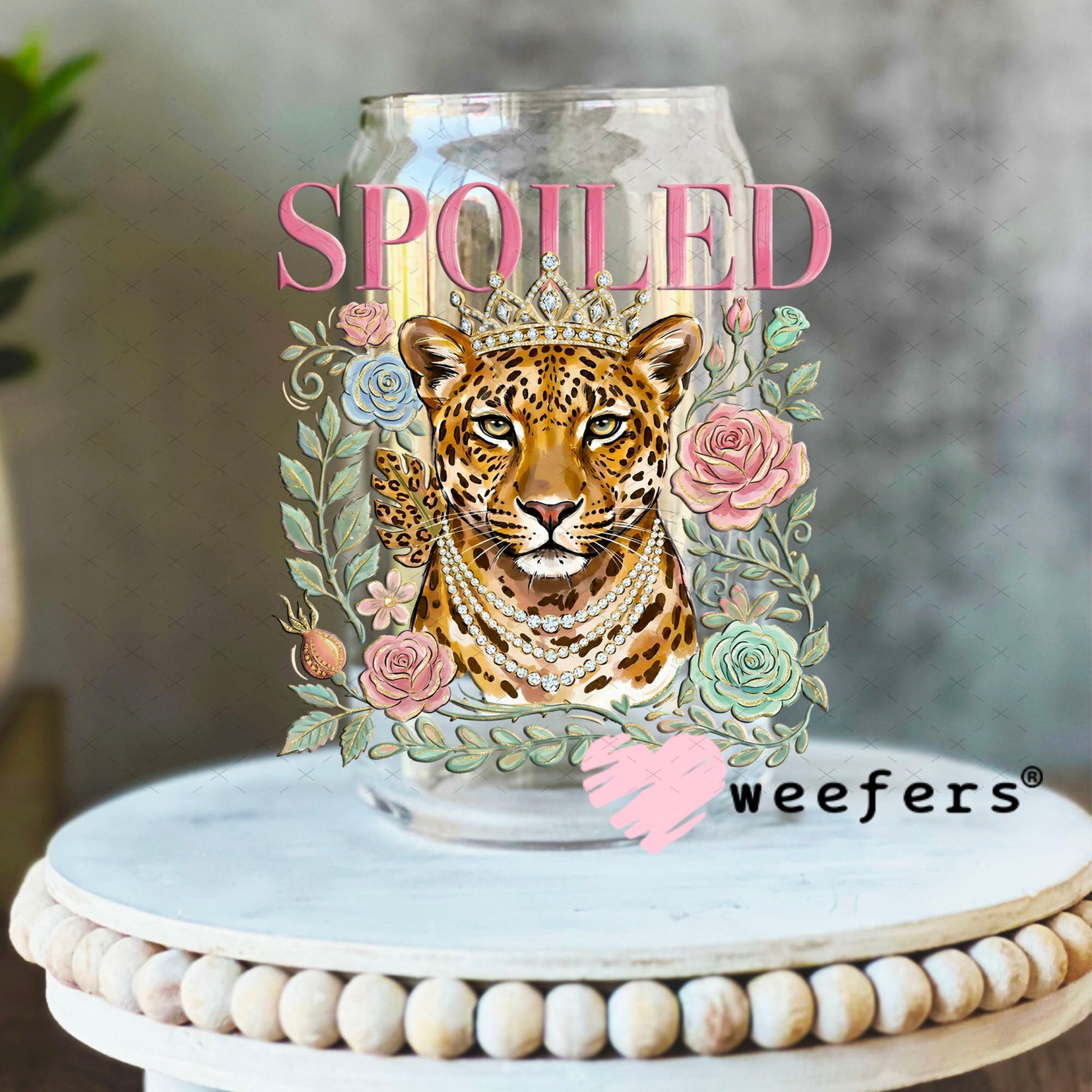 UV DTF Decal - Spoiled Tiger 16oz Libbey Glass Original Size Weefers