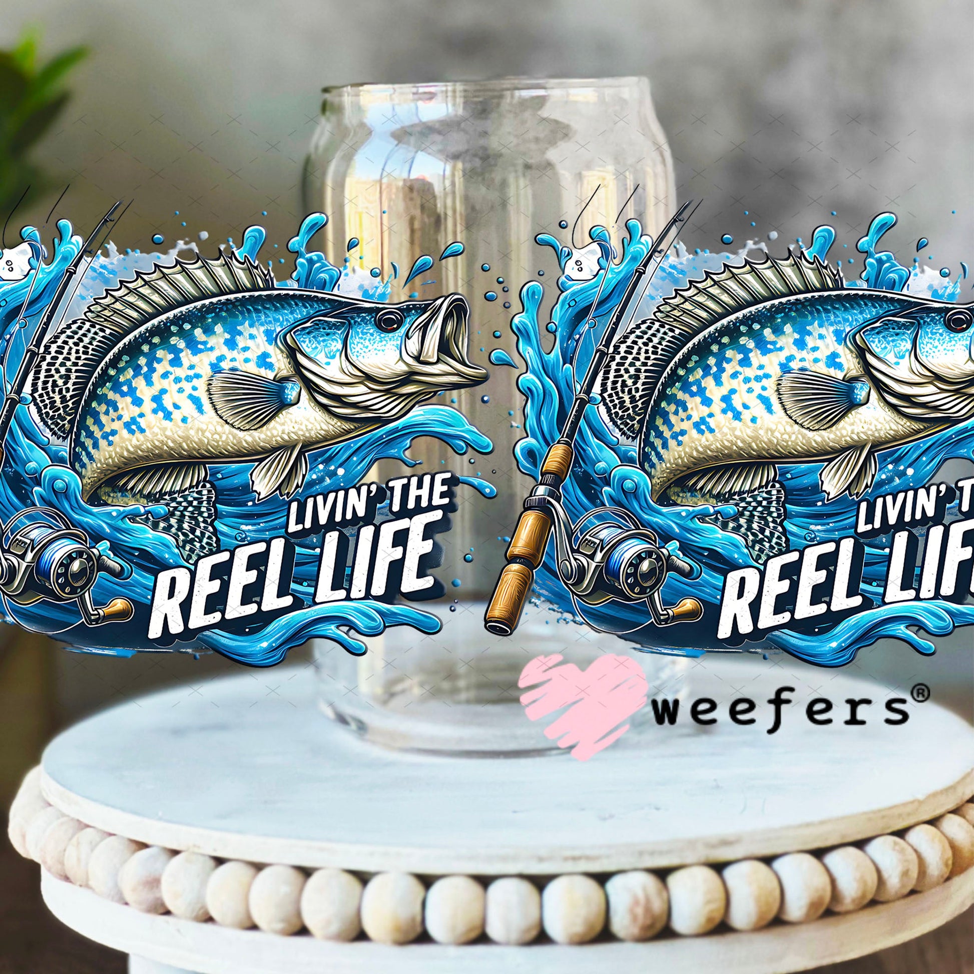 UV DTF Cup Wraps - Reel Life 16oz Libbey Glass Original Size Weefers