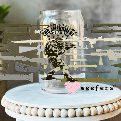 UV DTF Cup Wraps - 2nd Amendment 16oz Libbey Glass Original Size Weefers