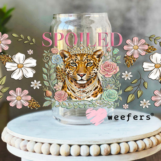 UV DTF Cup Wraps - Spoiled Tiger- Weefers® Exclusive 16oz Libbey Glass Original Size Cup Wrap Weefers