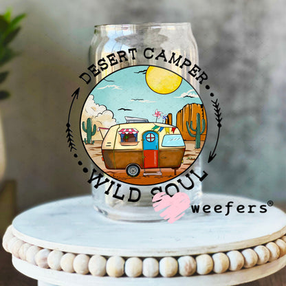 UV DTF Decal - Desert Camper Wild Soul 16oz Libbey Glass Original Size Weefers