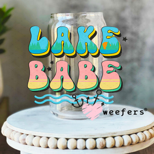 UV DTF Decal - Lake Babe 16oz Libbey Glass Original Size Weefers