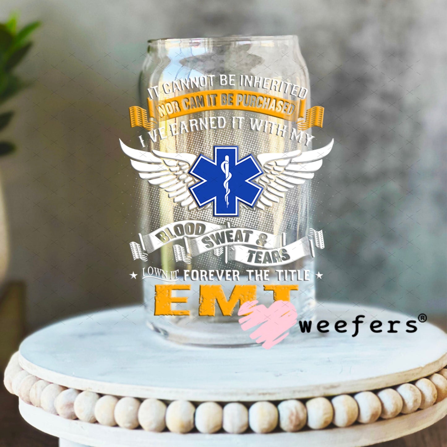 UV DTF Decal - EMT 16oz Libbey Glass Original Size Weefers