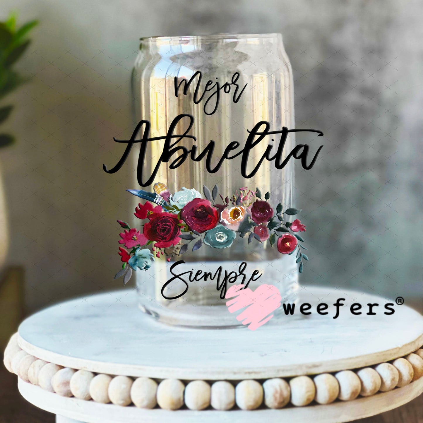 UV DTF Decal - Mejoy Abulelita Siemper 16oz Libbey Glass Original Size Weefers