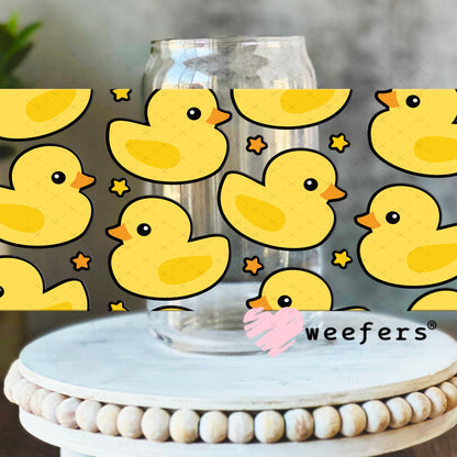 UV DTF Cup Wraps - Ducks Friends 16oz Libbey Glass Original Size Weefers