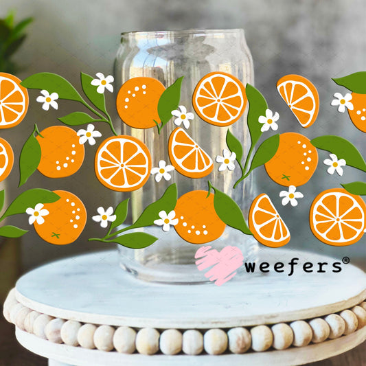 UV DTF Cup Wraps - Oranges 16oz Libbey Glass Original Size Weefers