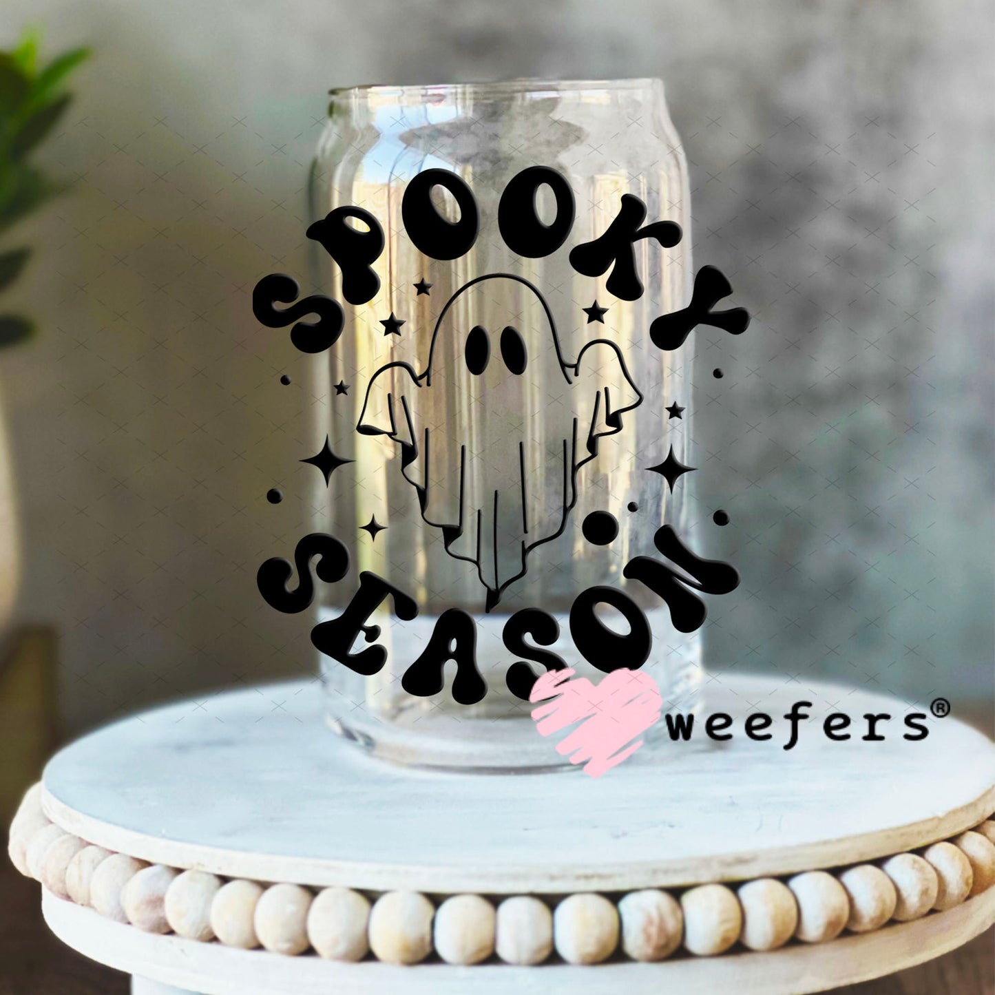 UV DTF Decal - Spooky Season 16oz Libbey Glass Original Size Weefers