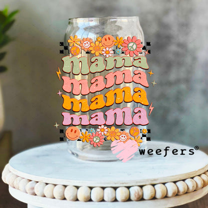 UV DTF Decal - Mama Stacked 16oz Libbey Glass Original Size Weefers