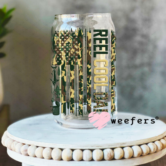 UV DTF Decal - Reel Cool Dad 16oz Libbey Glass Original Size Weefers