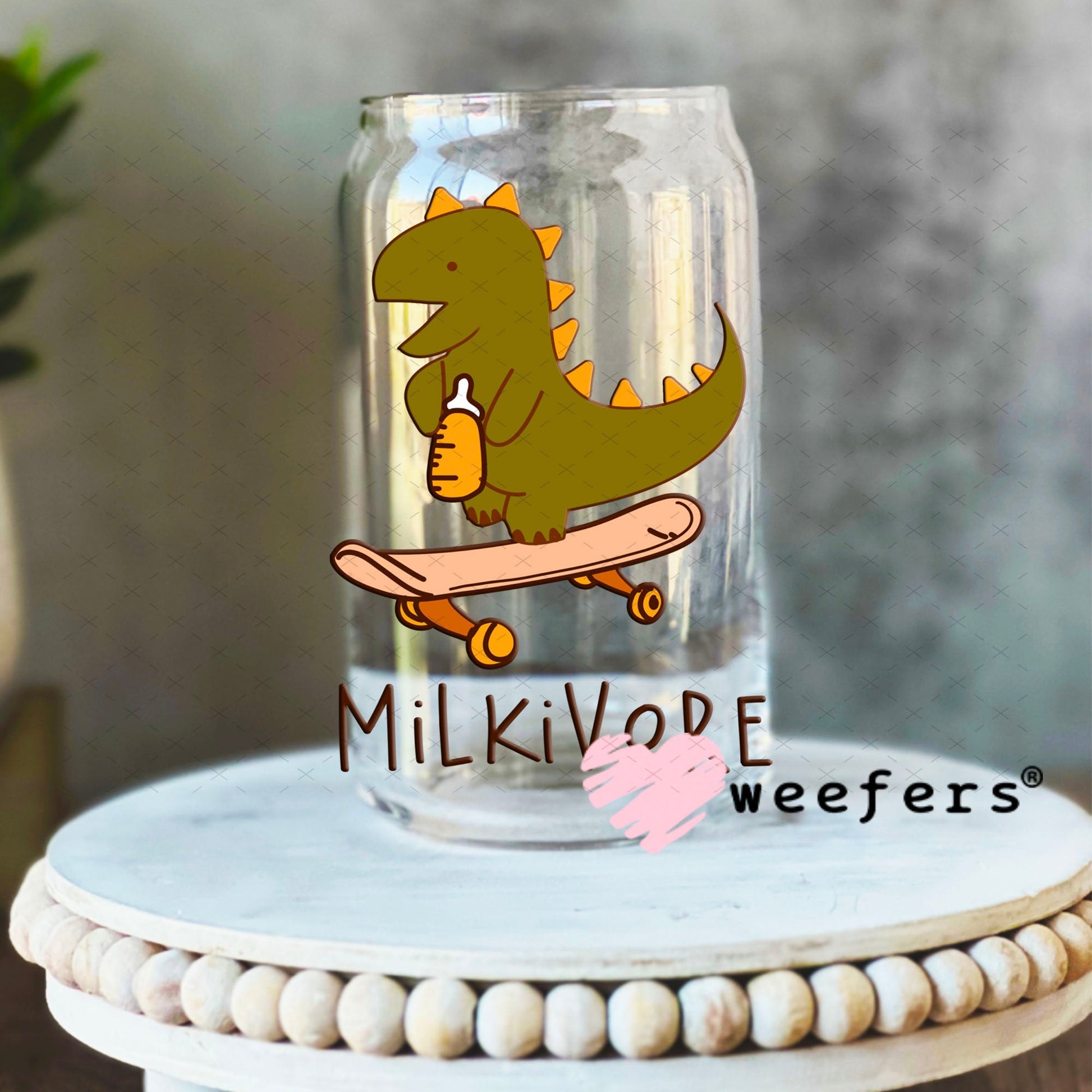 UV DTF Decal - Milkivore 16oz Libbey Glass Original Size Weefers
