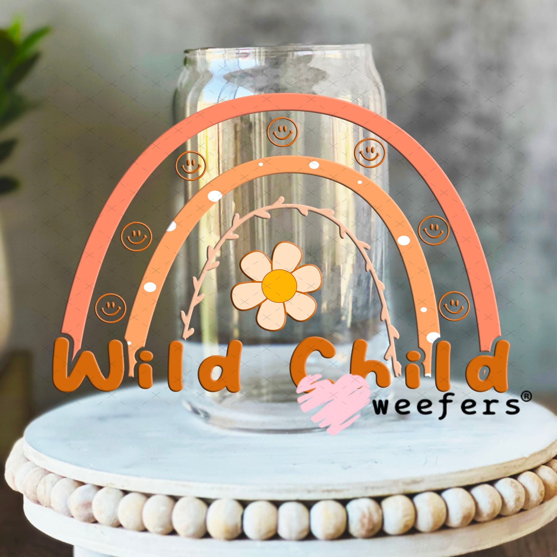 UV DTF Decal - Wild Child 16oz Libbey Glass Original Size Weefers
