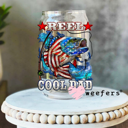 UV DTF Decal - Reel Cool Dad 16oz Libbey Glass Original Size Weefers