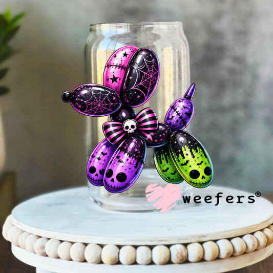 UV DTF Decal - Frankenstein Balloon Dog 16oz Libbey Glass Original Size Weefers