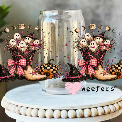 UV DTF Cup Wrap – USA Red White Blue Bows 16oz Libbey Glass Original Size Weefers