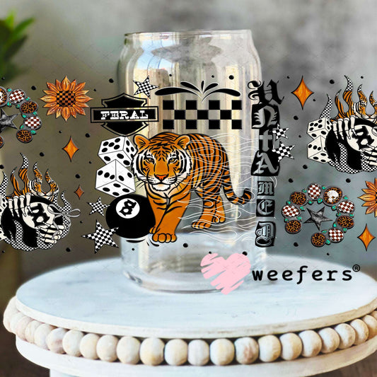 UV DTF Cup Wraps - Untamed Feral Western - Weefers® Exclusive 16oz Libbey Glass Original Size Weefers