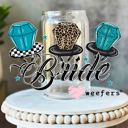 UV DTF Decal - Bride Ring Pop 16oz Libbey Glass Original Size Weefers