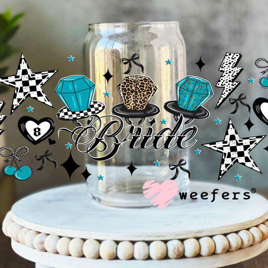 UV DTF Cup Wraps - Bride Ring Pops - Weefers® Exclusive 16oz Libbey Glass Original Size Weefers