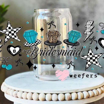 UV DTF Cup Wraps - Bridesmaid Ring Pops - Weefers® Exclusive 16oz Libbey Glass Original Size Weefers