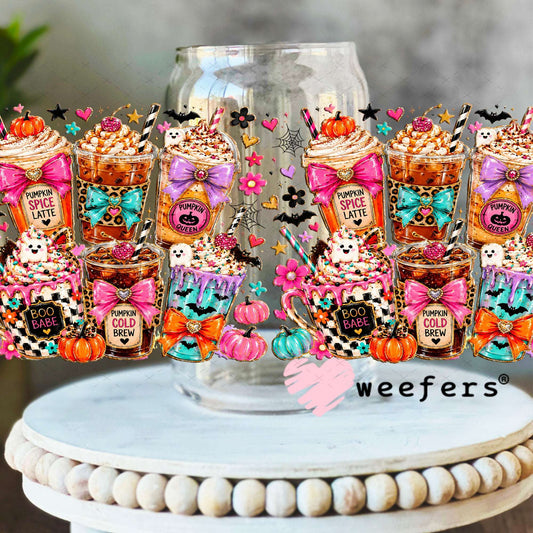 UV DTF Cup Wraps - Halloween Drinks 16oz Libbey Glass Original Size Weefers
