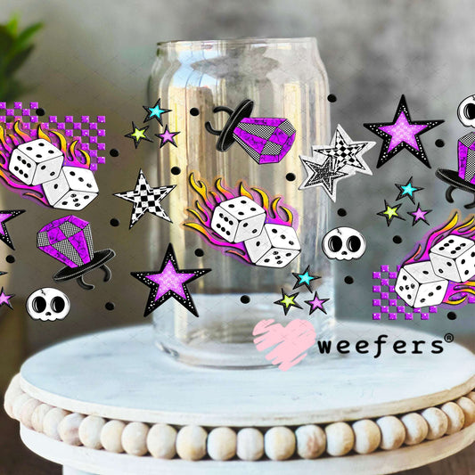 UV DTF Cup Wraps - Turns Out My Face Has Opinions Sidekick - Weefers® Exclsuive 16oz Libbey Glass Original Size Weefers