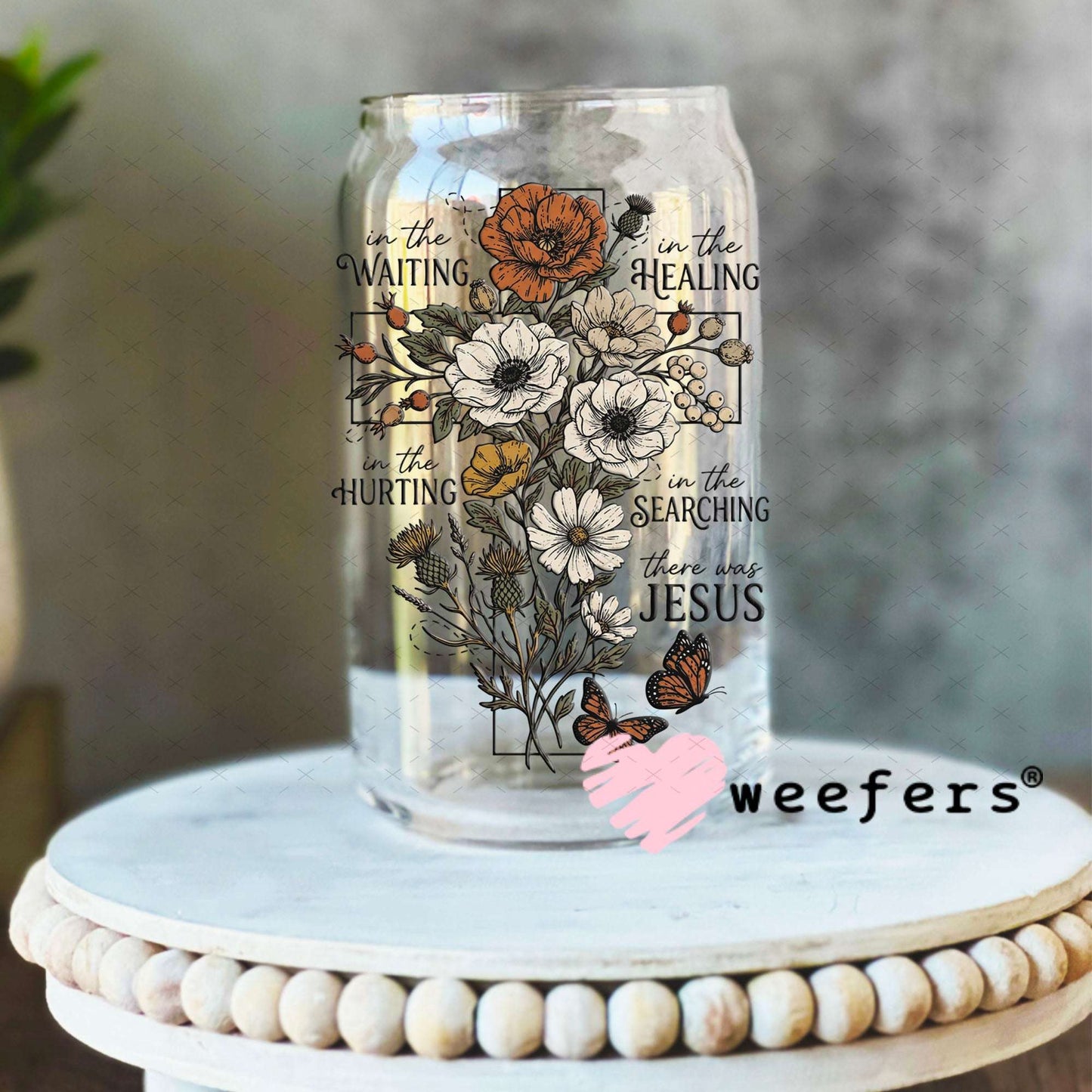 UV DTF Decal - In The Waiting 16oz Libbey Glass Original Size Weefers