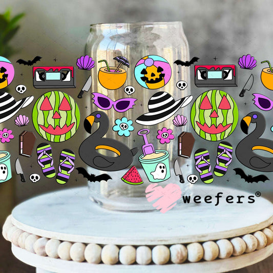 UV DTF Cup Wraps - Halloween Summer 16oz Libbey Glass Original Size Weefers
