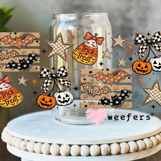 UV DTF Cup Wraps - Halloween Vibes - Weefers® Exclusive 16oz Libbey Glass Original Size Weefers