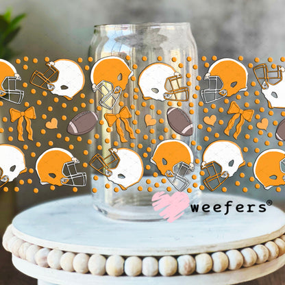 UV DTF Cup Wraps - Tennessee Football 16oz Libbey Glass Original Size Weefers
