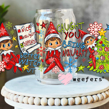 UV DTF Cup Wrap – USA Red White Blue Bows 16oz Libbey Glass Original Size Weefers
