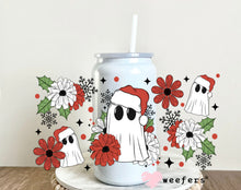 Load image into Gallery viewer, Christmas Ghost and Holly UV DTF Cup Wrap - Weefers
