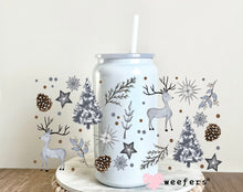 Load image into Gallery viewer, Silver Christmas Winter land UV DTF Cup Wrap - Weefers
