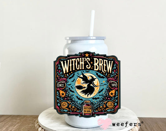 Witch's Brew Broom Halloween UV DTF Decal - Weefers