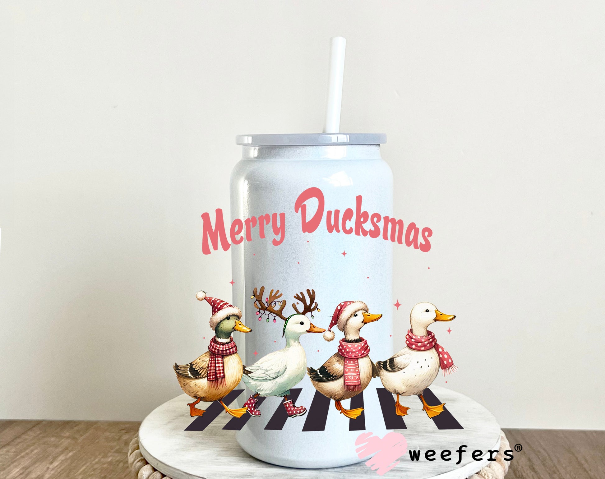 Merry Duckmas Christmas UV DTF Decal - Weefers