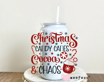 Christmas Candy Canes Cocoa Chaos UV DTF Decal - Weefers