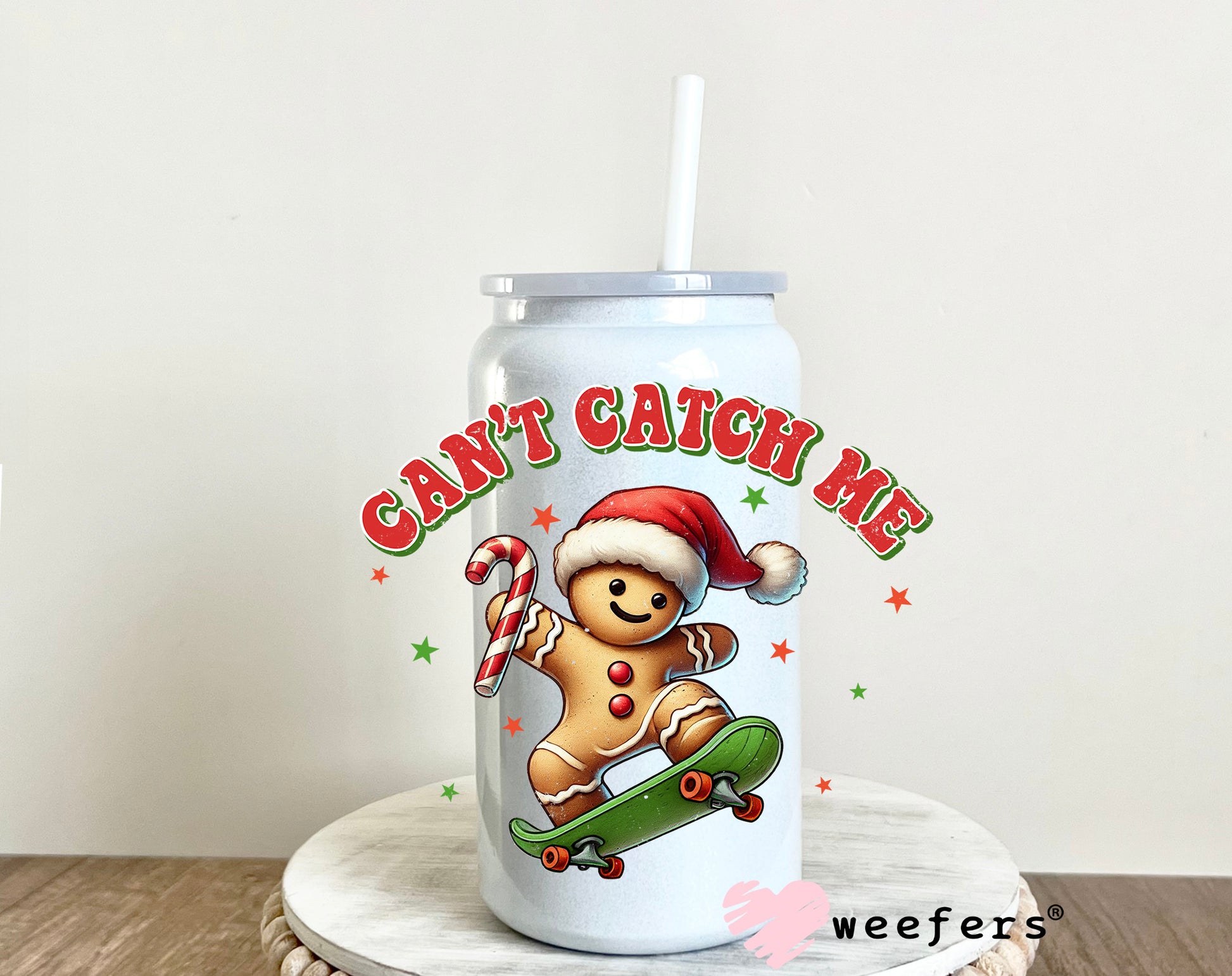 Can't Catch Me Gingerbread Man UV DTF Decal - Weefers