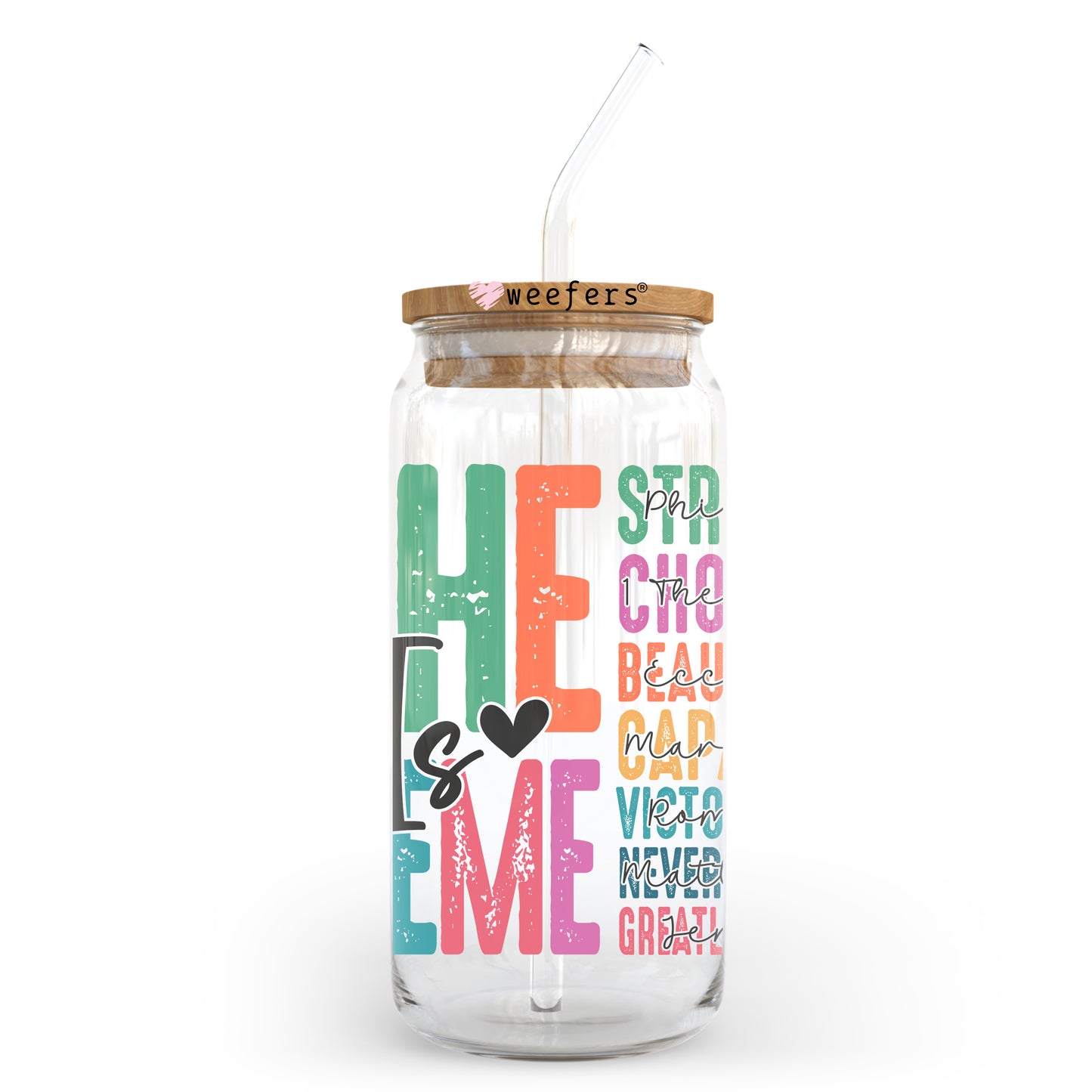 She Is Meme Christian 20oz Libbey Glass Can UV DTF or Sublimation Wrap - Decal - Weefers