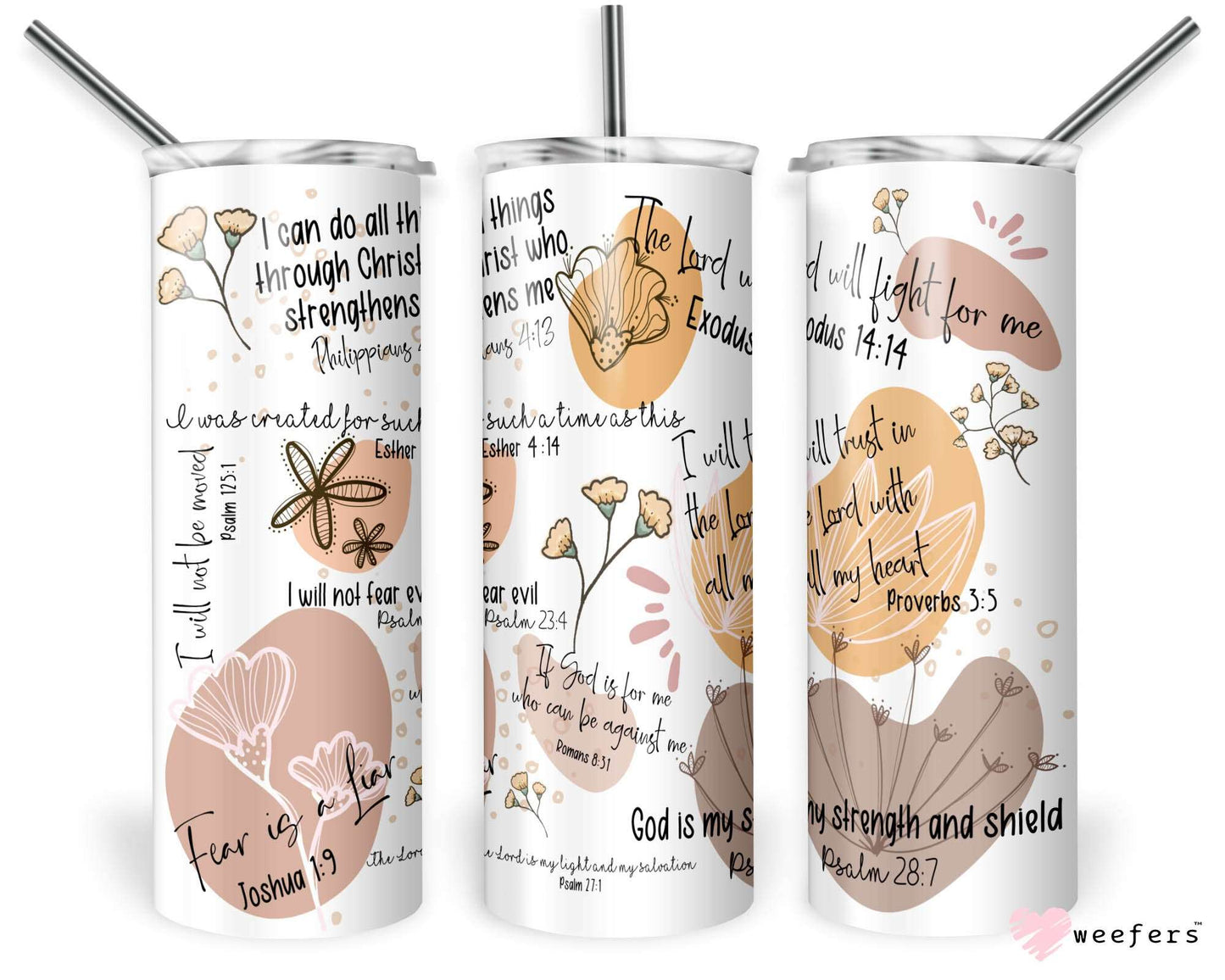 20oz Skinny Tumbler Wrap - Boho Christian Daily Inspiration - Weefers