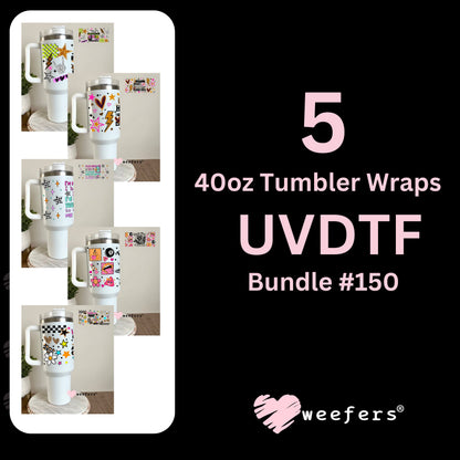 Sassy Funny Ver 1 UV DTF Cup Wrap Bundle 40oz Tumbler Weefers