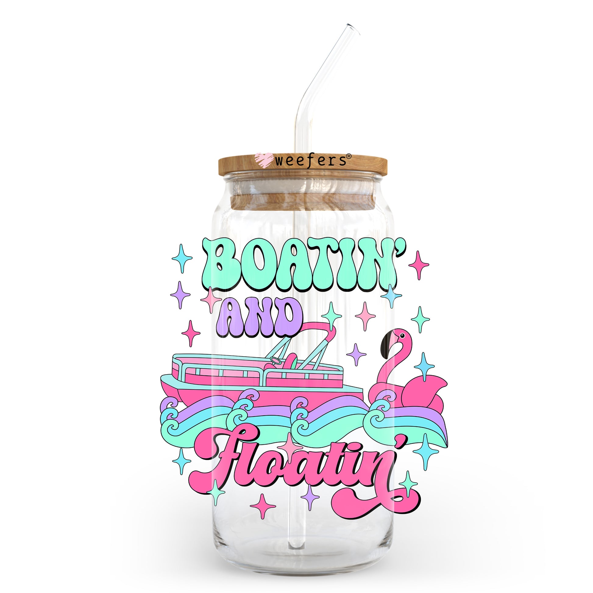 Boatin and Floatin' 20oz Libbey Glass Can, 34oz Hip Sip, 40oz Tumbler, 24oz Cold Cup UV DTF or Sublimation Decal Transfer - Weefers