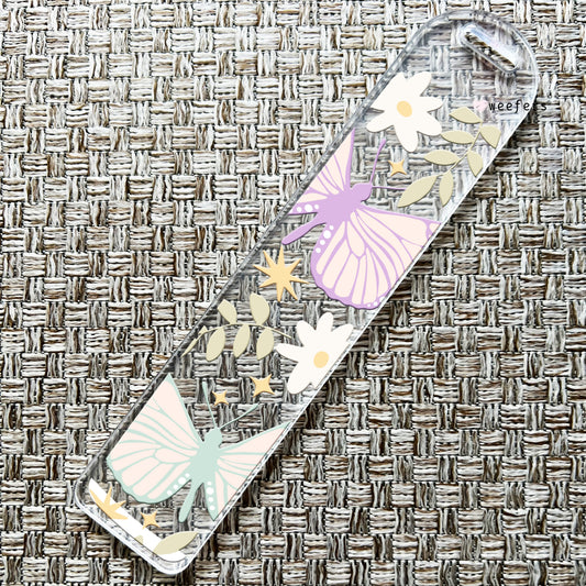 Pastel Butterflies Bookmark UV DTF Decal - Weefers