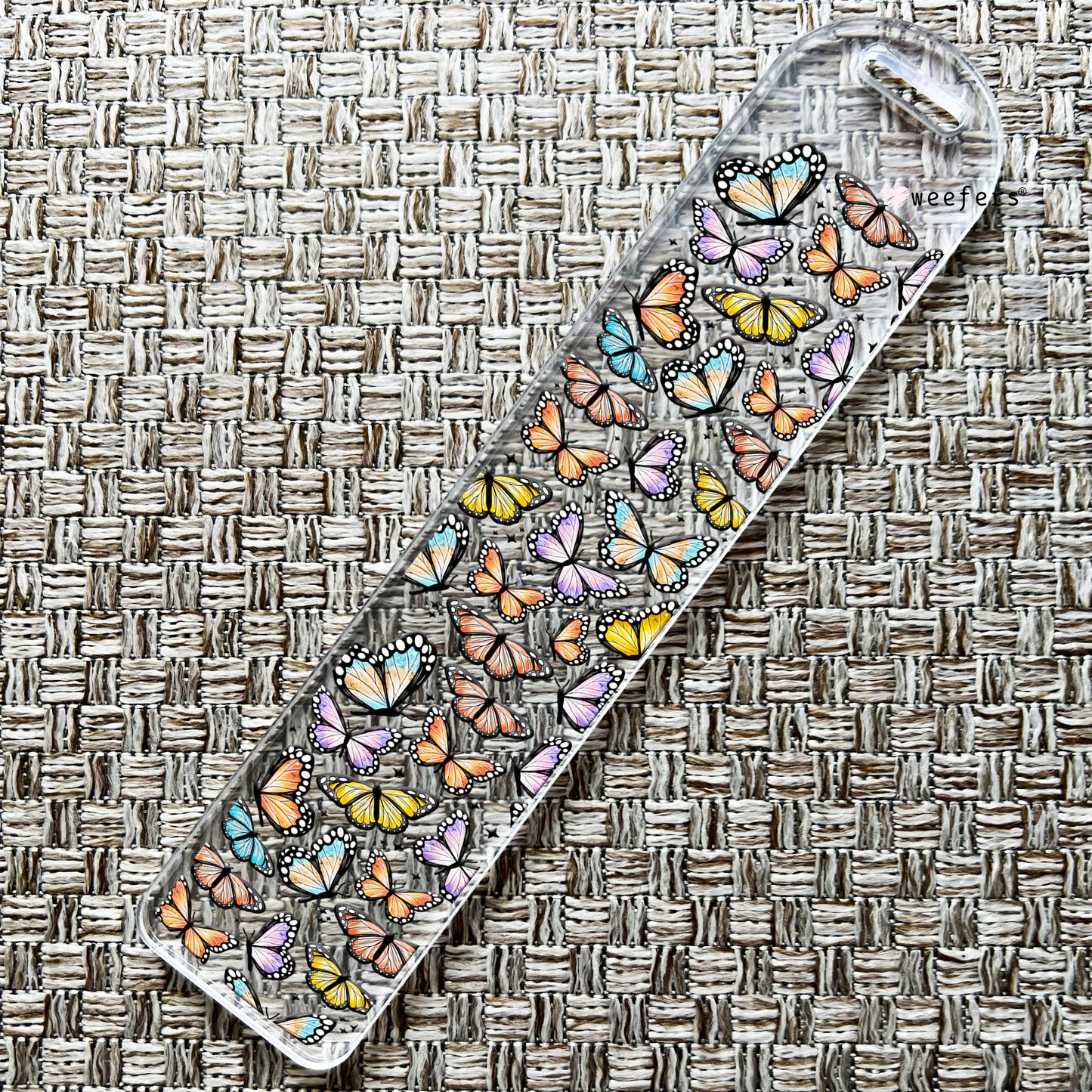 Colorful Butterflies Bookmark UV DTF Decal - Weefers