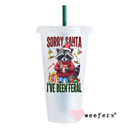 Sorry Santa I've Been Feral Christmas UV DTF Decal - Weefers