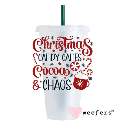 Christmas Candy Canes Cocoa Chaos UV DTF Decal - Weefers