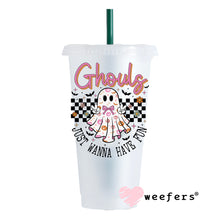 Load image into Gallery viewer, Ghouls Just Wanna Have Fun Pink UV DTF Decal - Weefers
