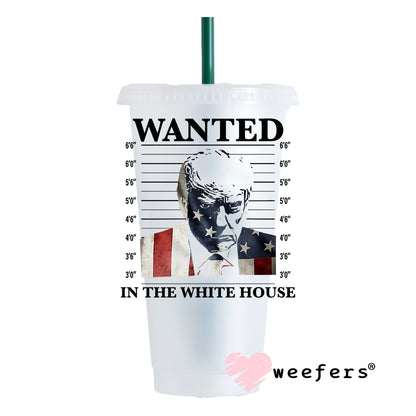 Wanted Trump Mug Shot in the White House UV DTF Decal - Weefers